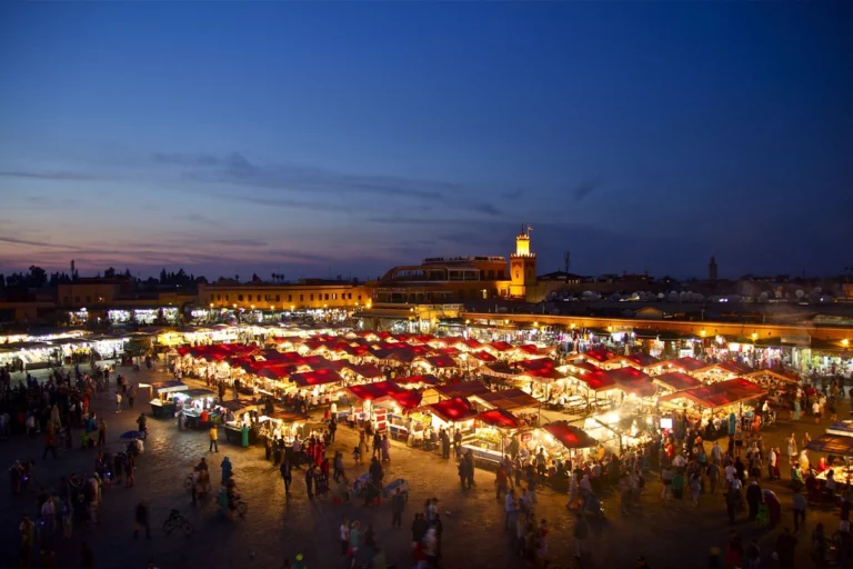 jamaa El Fna at Night Marrakech City Morocco